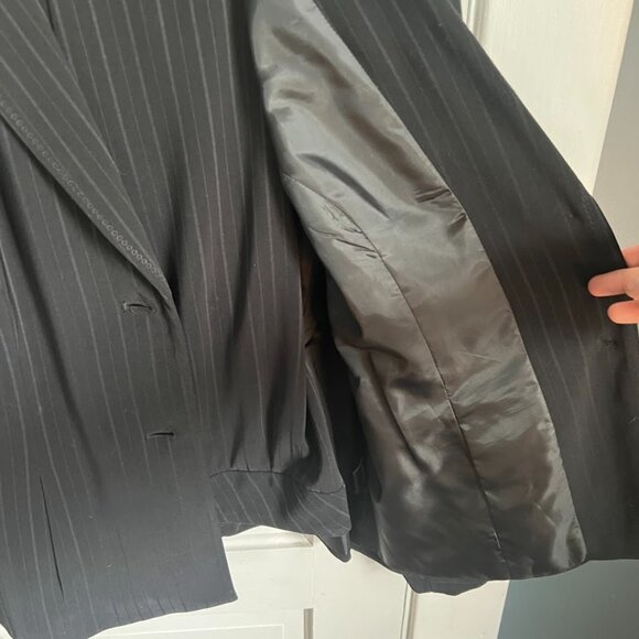 Norton McNaughton Black Pinstripe Pantsuit - Picture 11 of 12